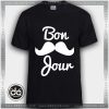 Buy Tshirt Bonjour Mustache Tshirt Womens Tshirt Mens Tees Size S-3XL