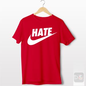 Buy Tshirt Red Hate Just Do It Nike