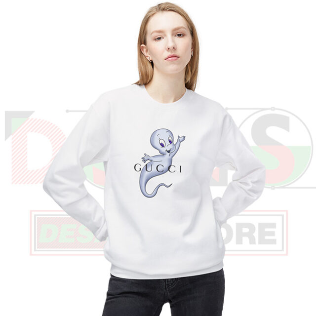 Casper Gucci Shirt Funny 90s Cartoon Ghost Parody