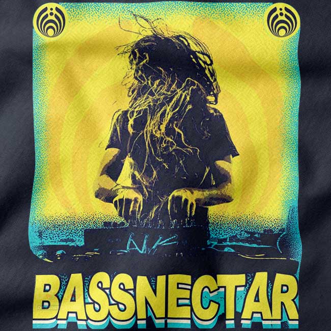 EDM Bassnectar music tour poster tee design