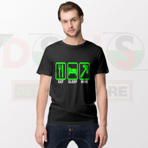 Eat Sleep Mine Minecraft graphic t-shirt gamer style