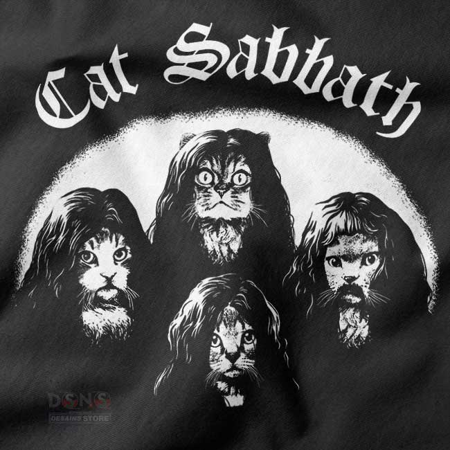 Funny black cat pop culture parody T-shirt