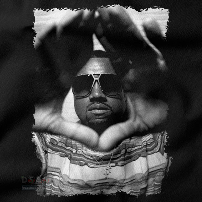 Hip hop Kanye West graphic tee poster style design