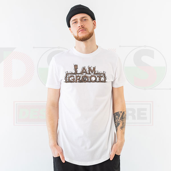 I Am Groot Marvel graphic t-shirt cute streetwear style