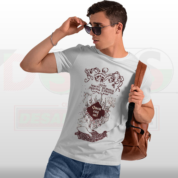 Marauder’s Map Harry Potter graphic t-shirt streetwear style