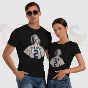 Marilyn Monroe Derek Jeter graphic t-shirt pop culture style