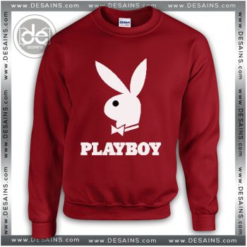 Buy Sweatshirt Playboy Logo Sweater Womens and Sweater Mens Red