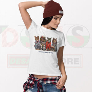 Space cat graphic t-shirt inspired by Kennedy Space Center