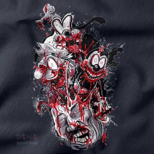 Spooky cartoon zombie Mickey Halloween pop culture tee