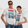 funny cat jaws parody t-shirt