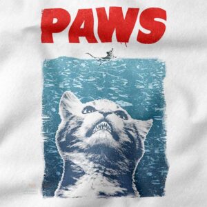 meow paws cat graphic tee