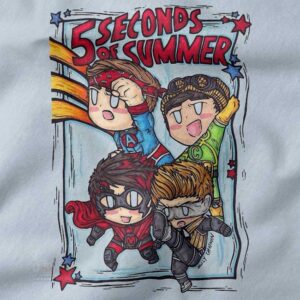 5SOS Avengers funny cartoon graphic t-shirt