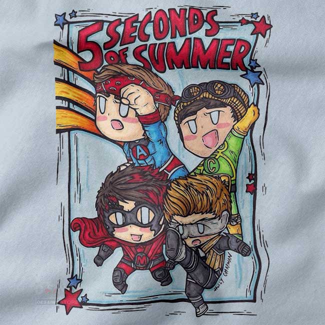 5SOS Avengers funny cartoon graphic t-shirt