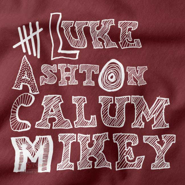 5SOS band members Luke Ashton Calum Mikey t-shirt