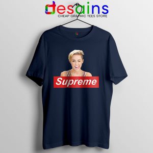 Buy Miley Cyrus Sexy Hot Face Navy Tshirt Celebrity