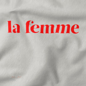 La Femme typography graphic t-shirt