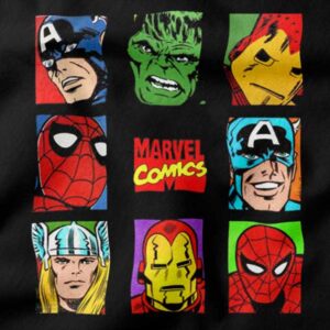 Marvel Avengers cartoon graphic t-shirt