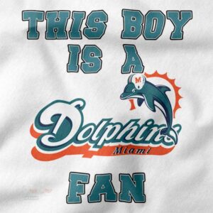 Miami Dolphins fan boy graphic t-shirt football