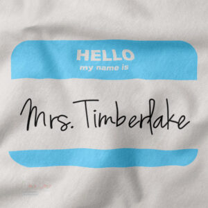 Mrs Justin Timberlake Hello graphic t-shirt pop culture style