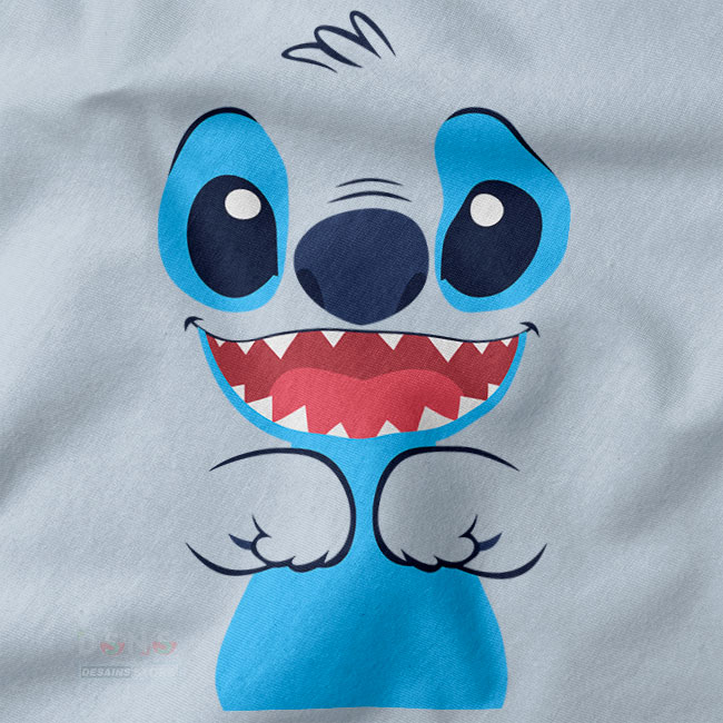 Stitch funny face graphic t-shirt