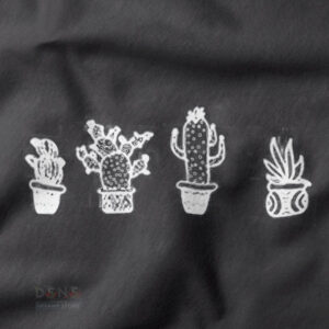 black cactus plants graphic t-shirt