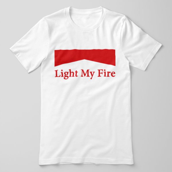 Best Tee Shirt White Light My Fire The Doors Marlboro Logo