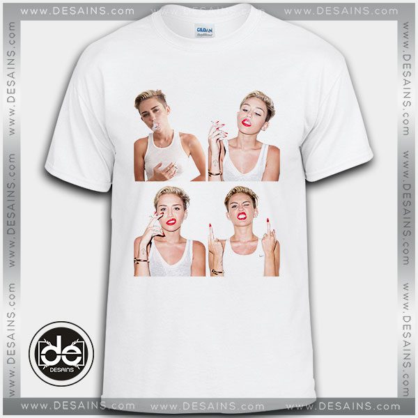 Cheap Tee Shirt Dress Miley Cyrus Smoking Custom Tshirt