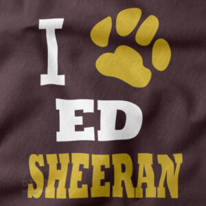 Ed Sheeran paw print funny graphic t-shirt
