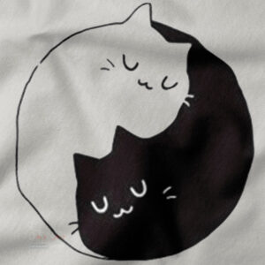 Funny cat yin yang t-shirt dress