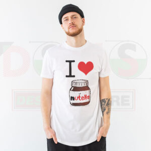 I Heart Nutella Funny T-Shirt – Cozy Food Lover Streetwear