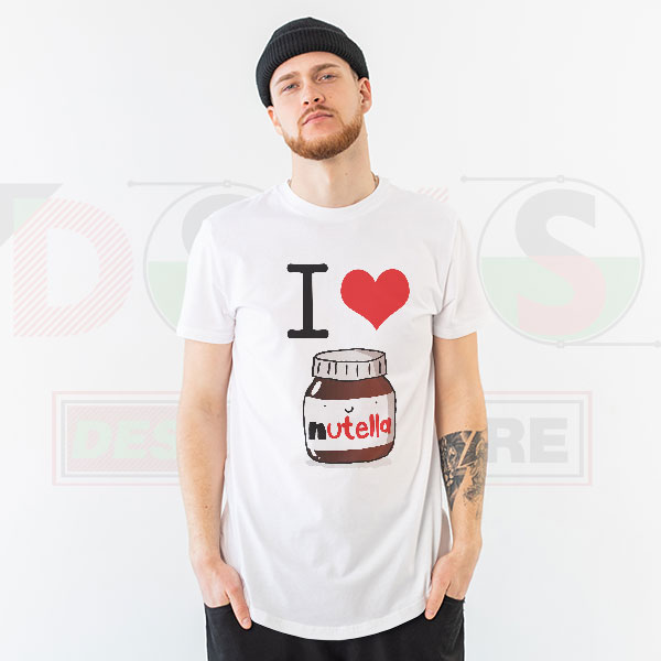 I Heart Nutella Funny T-Shirt – Cozy Food Lover Streetwear