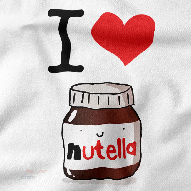 I Heart Nutella funny graphic t-shirt streetwear style