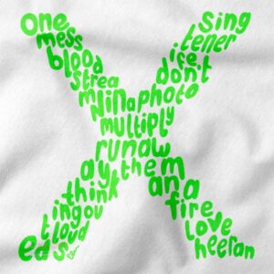 ed sheeran x album cover graphic t-shirt