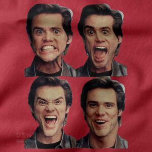 jim carrey face graphic t-shirt