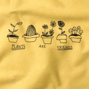 plants are friends t-shirt graphic design