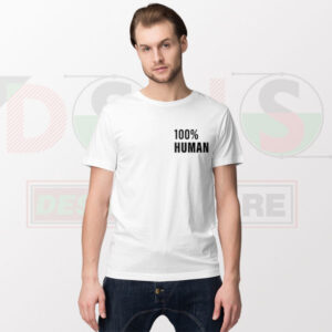 100 Percent Human Funny T-Shirt Dress – Casual Meme Style