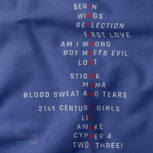 BTS Wings Theory inspired graphic T-shirt streetwear