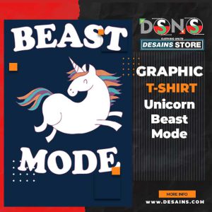 Beast Mode Graphic T-Shirt Funny Unicorn