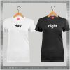 Cheap Couples Tee Shirt Day Night Custom Tshirt Funny