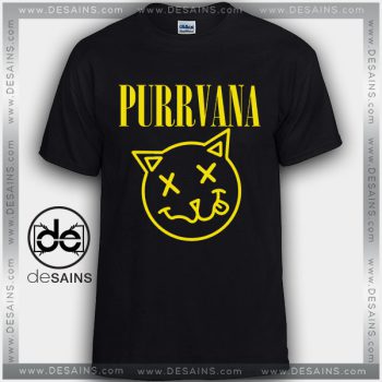 Cheap Graphic Tee Shirts Purrvana Kitty Nirvana On Sale