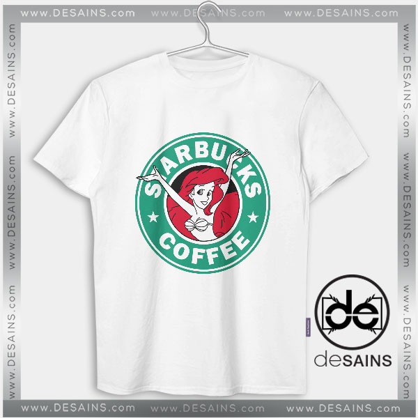 Cheap Graphic Tee Shirts Starbucks Ariel Little Mermaid