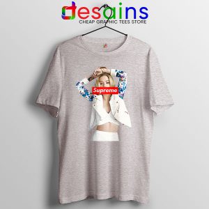 Cheap Sport Grey Tshirt Celebrity Iggy Azalea Sexy