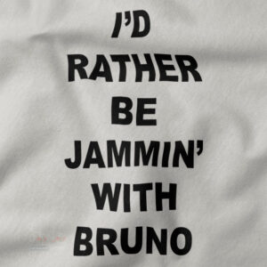 Jammin with Bruno Mars inspired graphic tee streetwear