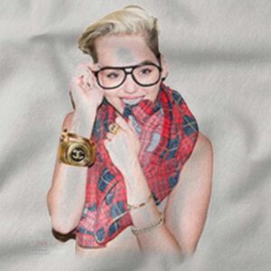 Pop culture Miley Cyrus smile t-shirt design