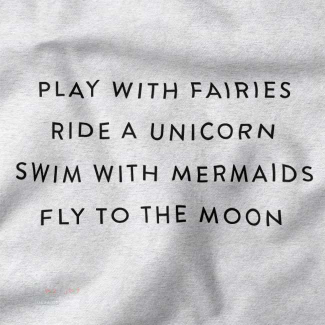 Ride a Unicorn fantasy graphic t-shirt