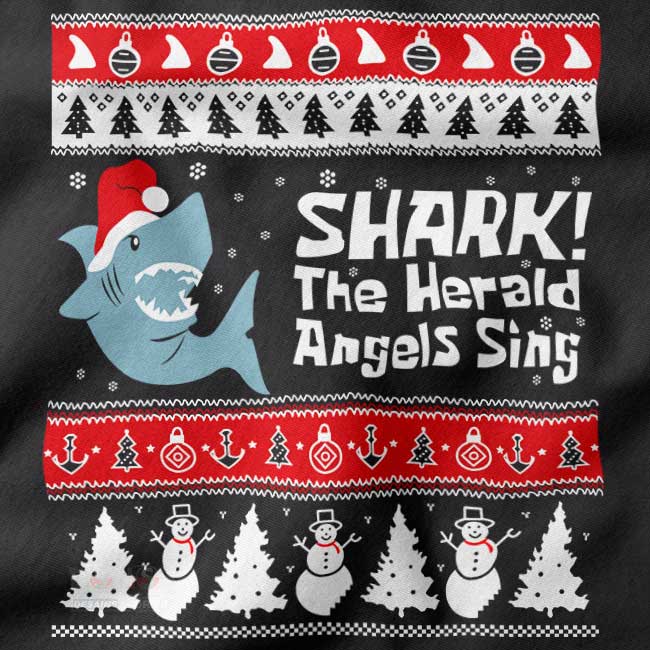 Tacky shark ugly Christmas sweater festive style