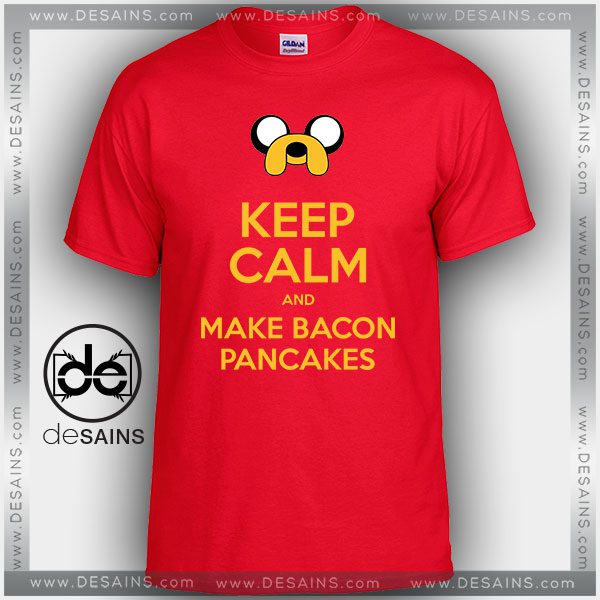 Tee Shirts Adventure Time Bacon Pancakes Red Tees