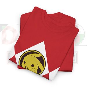 Tee Shirts Power Rangers Pokemon Pikachu Folded T-shirt Red