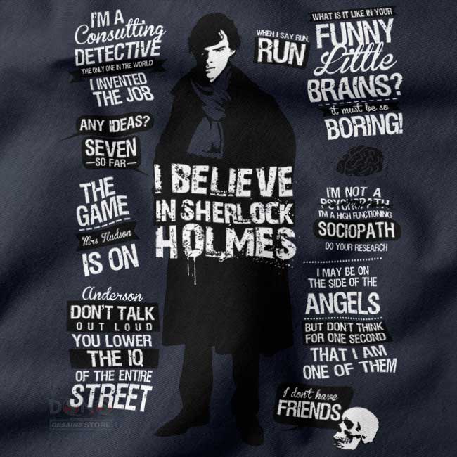 detective quote graphic t-shirt