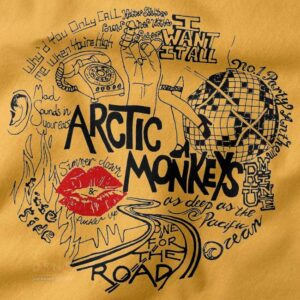 Arctic Monkeys lyrics art graphic t-shirt indie streetwear